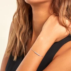 Bracelet Rio Tennis Argent Blanc Oxyde De Zirconium