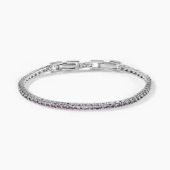Bracelet Rio Tennis Argent Blanc Oxyde De Zirconium