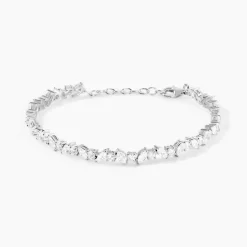 Bracelet Riviere Argent Blanc Shiny Nights Oxyde De Zirconium
