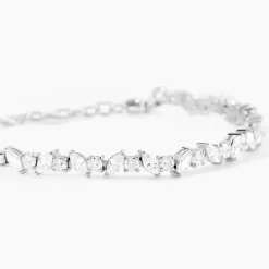 Bracelet Riviere Argent Blanc Shiny Nights Oxyde De Zirconium