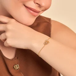 Bracelet Romée Plaqué Or Jaune Oxyde De Zirconium