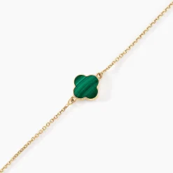Bracelet Rosalite Or Jaune Malachite