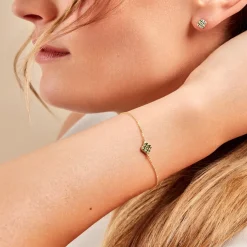 Bracelet Rosalite Or Jaune Malachite