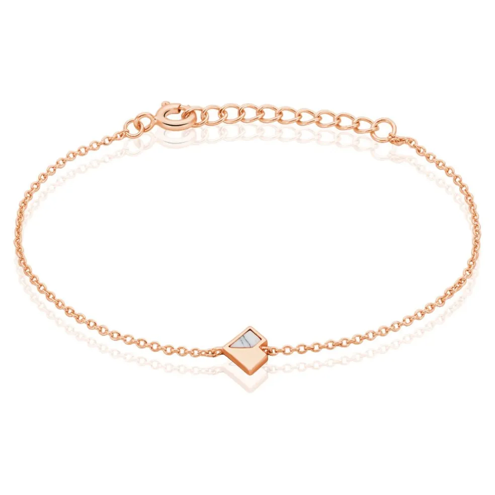 Bracelet Rossana Argent Rose Turquoise Blanche