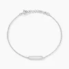 Bracelet Saddie Argent Blanc