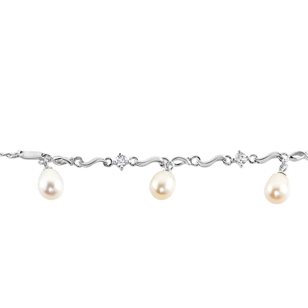 Bracelet Salomee Argent Blanc Perle De Culture