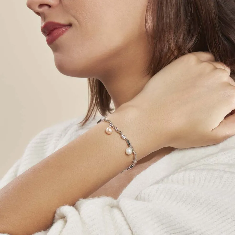 Bracelet Salomee Argent Blanc Perle De Culture