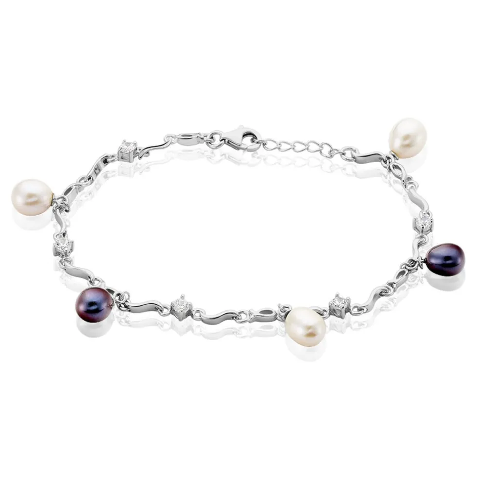 Bracelet Salomee Argent Blanc Perle De Culture