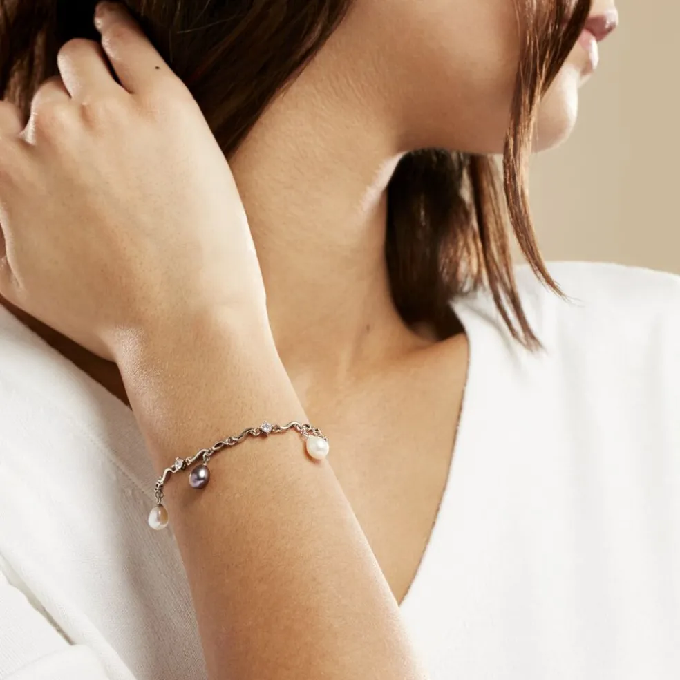 Bracelet Salomee Argent Blanc Perle De Culture