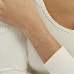 Bracelet Saman Argent Blanc
