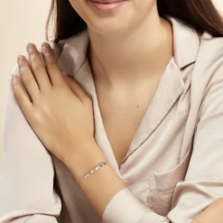 Bracelet Savahna Argent Blanc