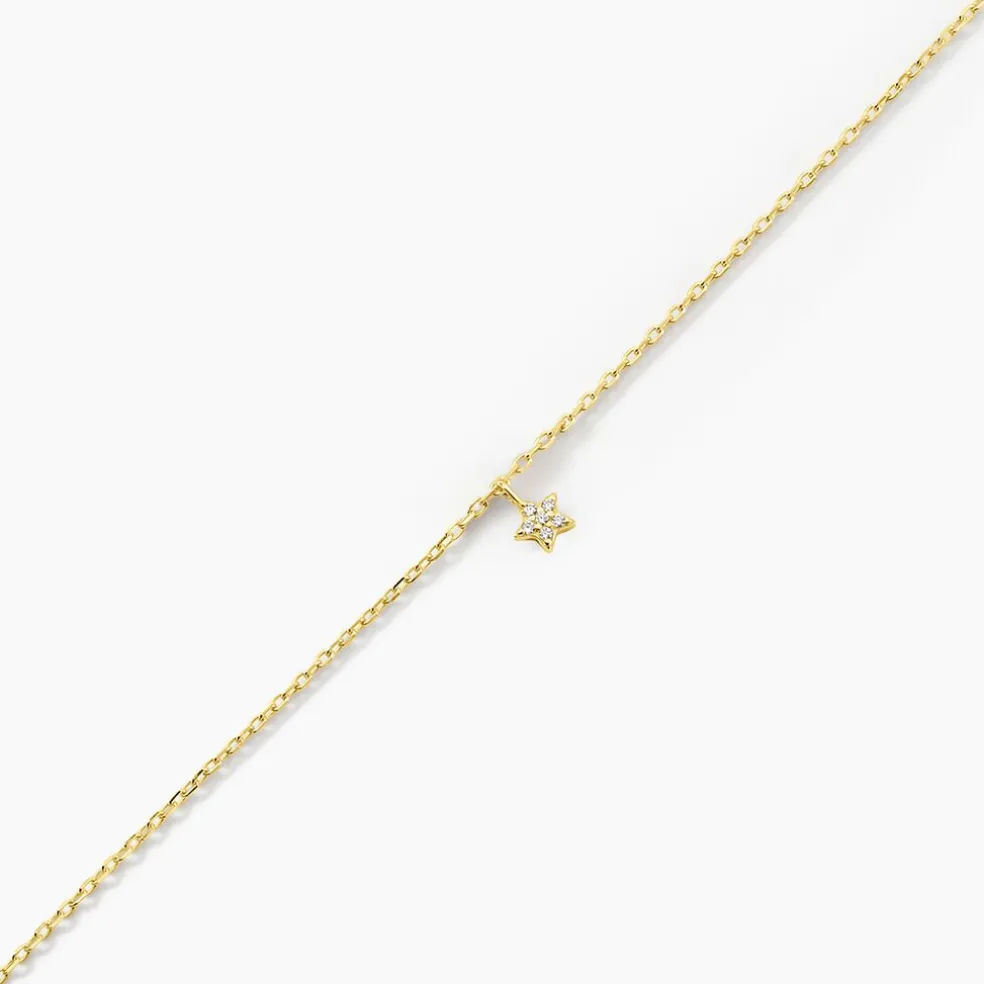 Bracelet Saya Argent Jaune Oxyde De Zirconium