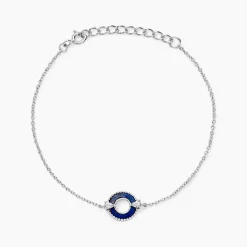Bracelet Serafine Argent Blanc Lapis Lazuli Oxyde