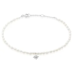 Bracelet Shelah Argent Blanc Perle De Culture Oxyde De Zirconium