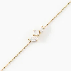 Bracelet Shiny Garden Or Jaune Oxyde De Zirconium