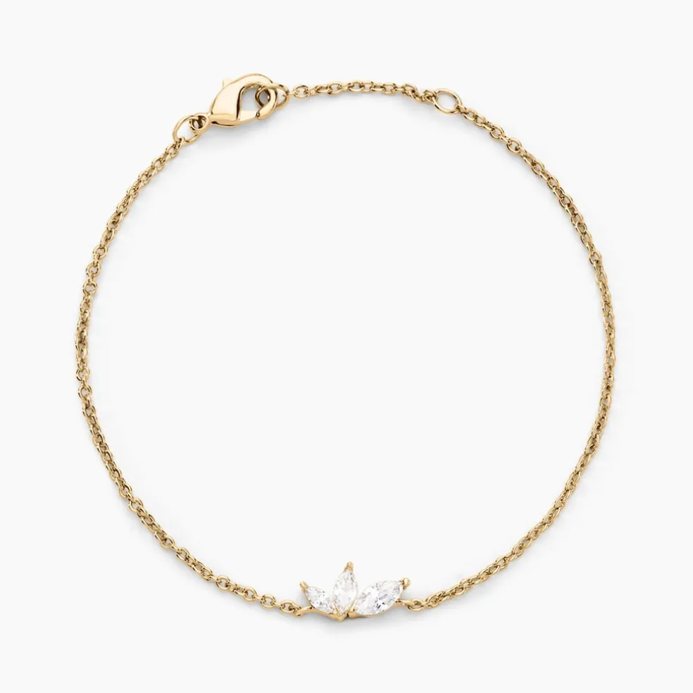 Bracelet Siona Plaque Or Jaune Oxyde De Zirconium