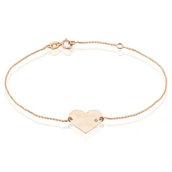 Bracelet Sofia Coeur Or Rose Oxyde De Zirconium