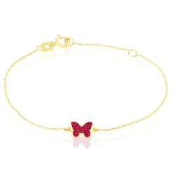 Bracelet Solena Papillon Or Jaune