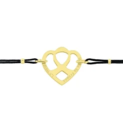 Bracelet Solidaire Lutte Contre Le Cancer Laiton Doré
