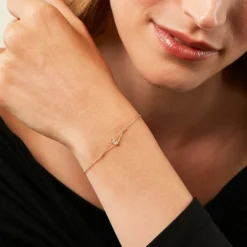 Bracelet Sparkle Or Jaune Oxyde De Zirconium