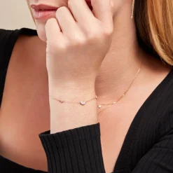 Bracelet Stellar Or Jaune Oxyde De Zirconium