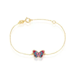 Bracelet Sulivia Papillon Or Jaune
