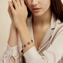 Bracelet Suzanne Argent Blanc Céramique Et Oxyde De Zirconium