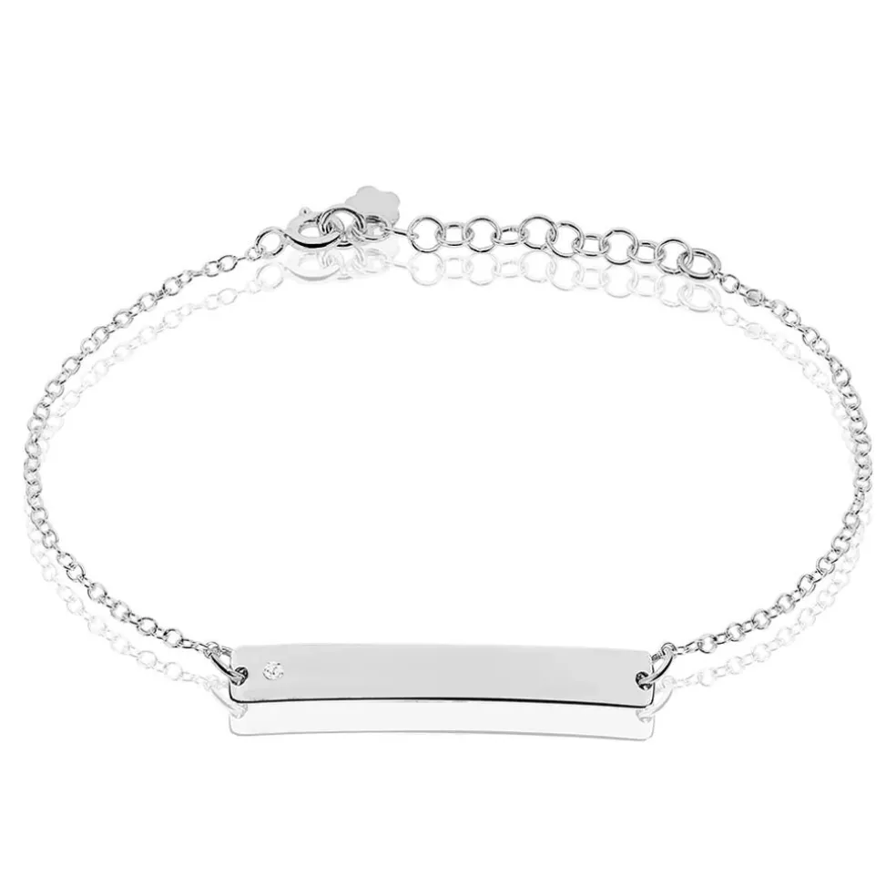 Bracelet Suzeanne Argent Blanc Oxyde De Zirconium
