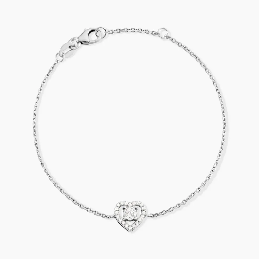 Bracelet Suzon Argent Blanc Oxyde De Zirconium