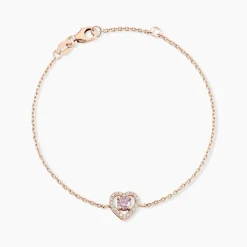 Bracelet Suzon Argent Rose Oxyde De Zirconium