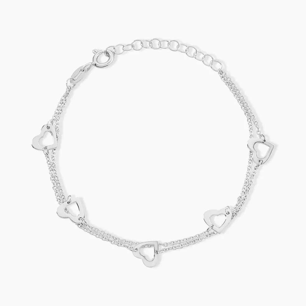 Bracelet Suzy Argent Blanc