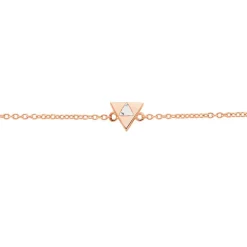 Bracelet Tallulah Argent Rose Pierre De Synthese