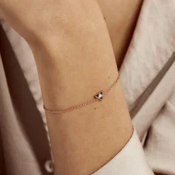 Bracelet Tallulah Argent Rose Pierre De Synthese