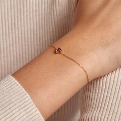 Bracelet Tender Love Or Jaune Améthyste