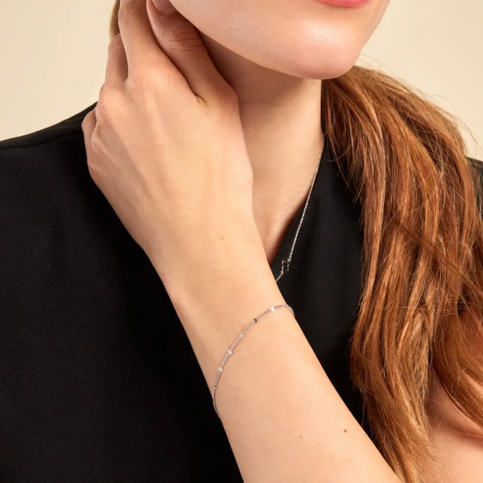 Bracelet Tessie Argent Blanc