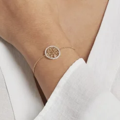 Bracelet Theolina Plaqué Or Jaune Oxyde De Zirconium