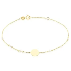 Bracelet Tiny Pearls Or Jaune Perle De Culture