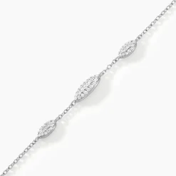 Bracelet Tiwa Argent Blanc Oxyde De Zirconium