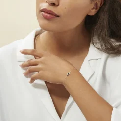 Bracelet Trinitie Or Blanc Saphir Diamant