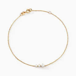 Bracelet Tryphena Or Jaune Diamant Synthétique