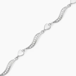 Bracelet Tulin Argent Blanc Oxyde De Zirconium