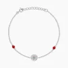 Bracelet Umah Argent Blanc Corail Oxyde De Zirconium