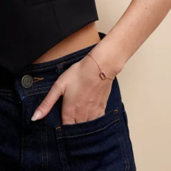 Bracelet Urban Call Argent Rose Pierre De Synthese Oxyde De Zirconium