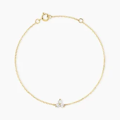 Bracelet Usoa Or Jaune Diamant Synthétique