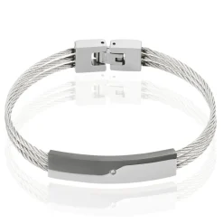 Bracelet Valentin Acier Bicolore Oxyde De Zirconium