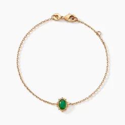 Bracelet Vintage Love Plaqué Or Jaune Aventurine