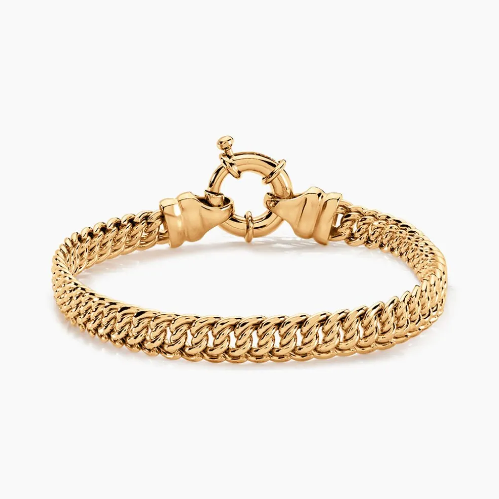 Bracelet Violette Plaqué Or Jaune