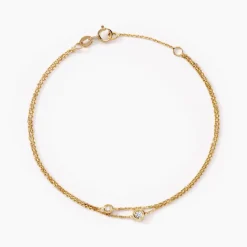 Bracelet Virguinia Or Jaune Oxyde De Zirconium