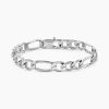 Bracelet Vivian Maille Alternee 1/3 Argent Blanc