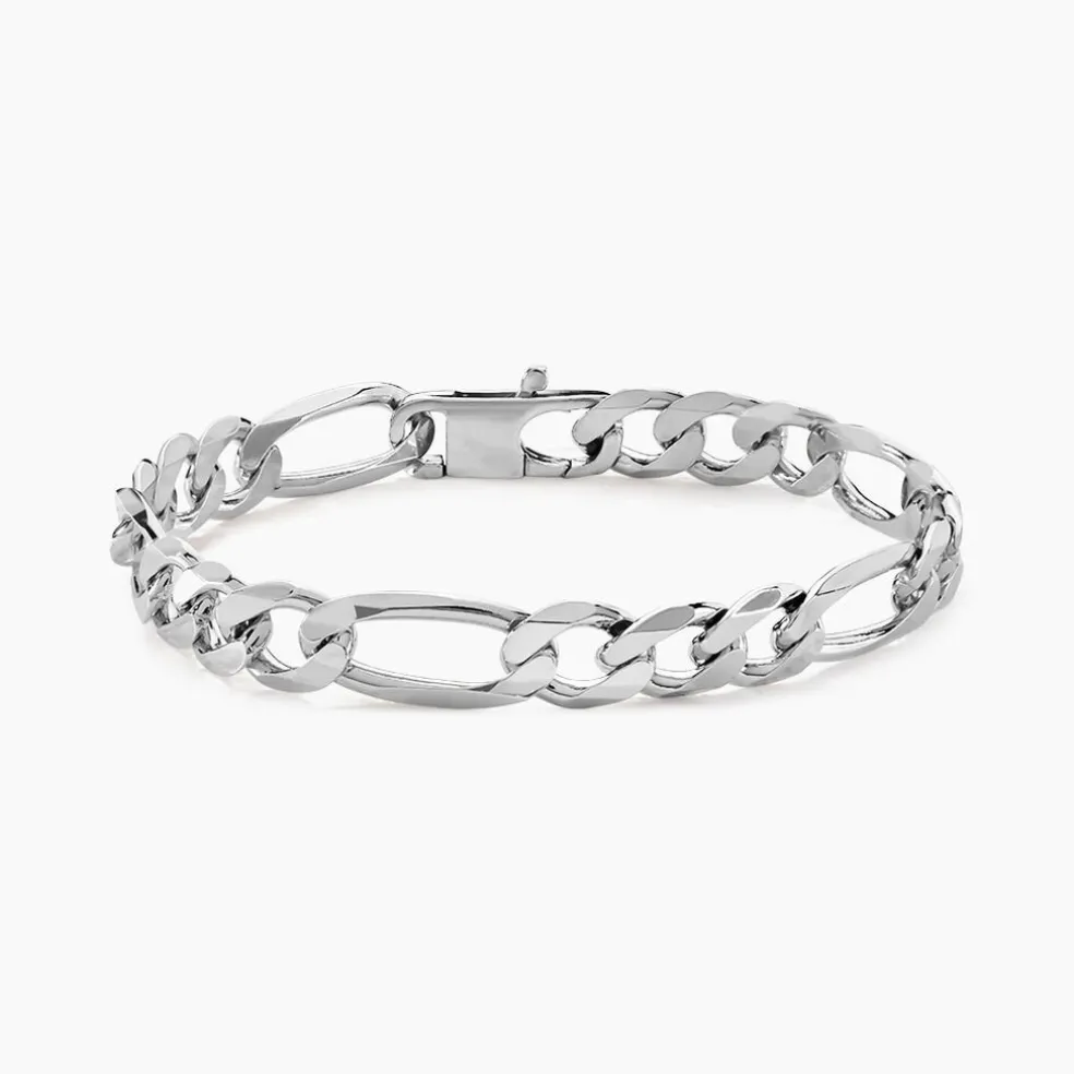 Bracelet Vivian Maille Alternee 1/3 Argent Blanc
